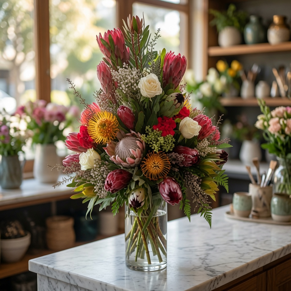 Flower arrangement detail from Ronel's Bloemiste